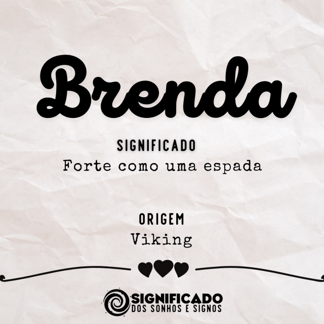 Brenda Significado Do Nome Origem E Popularidade